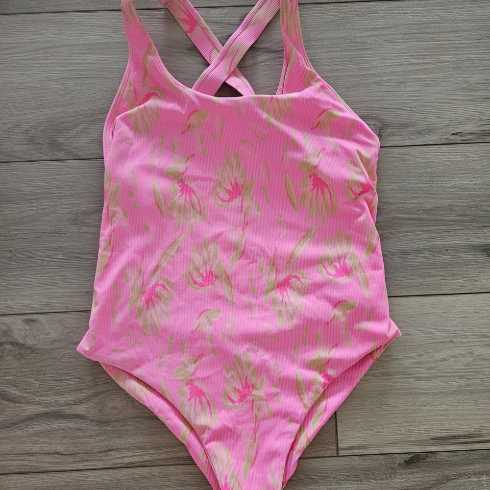 June Swimwear Pink Floral One-Piece Swimsuit